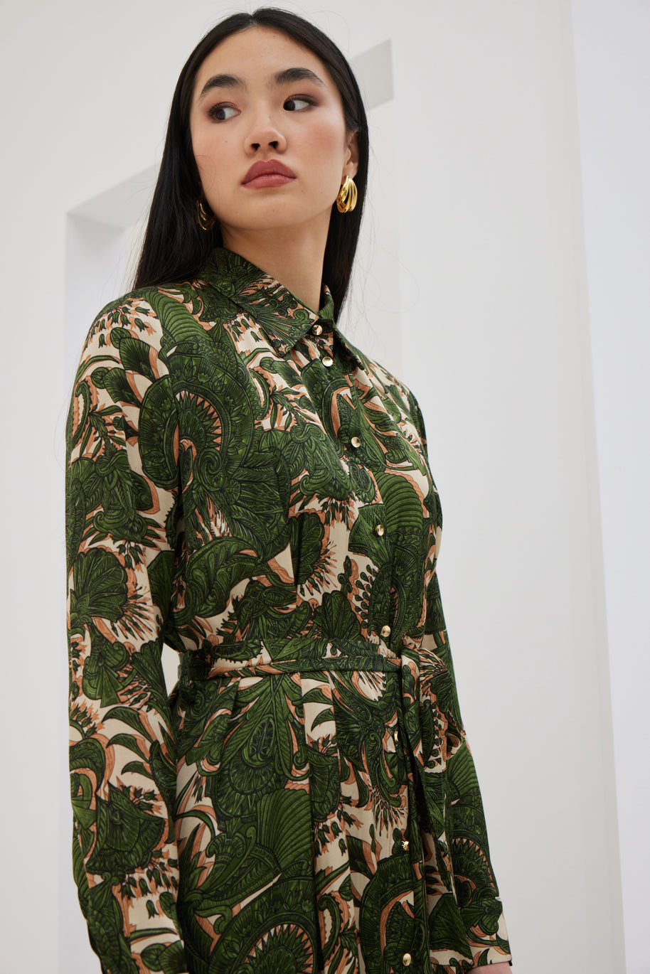Green Printed Dress