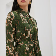 Green Printed Dress