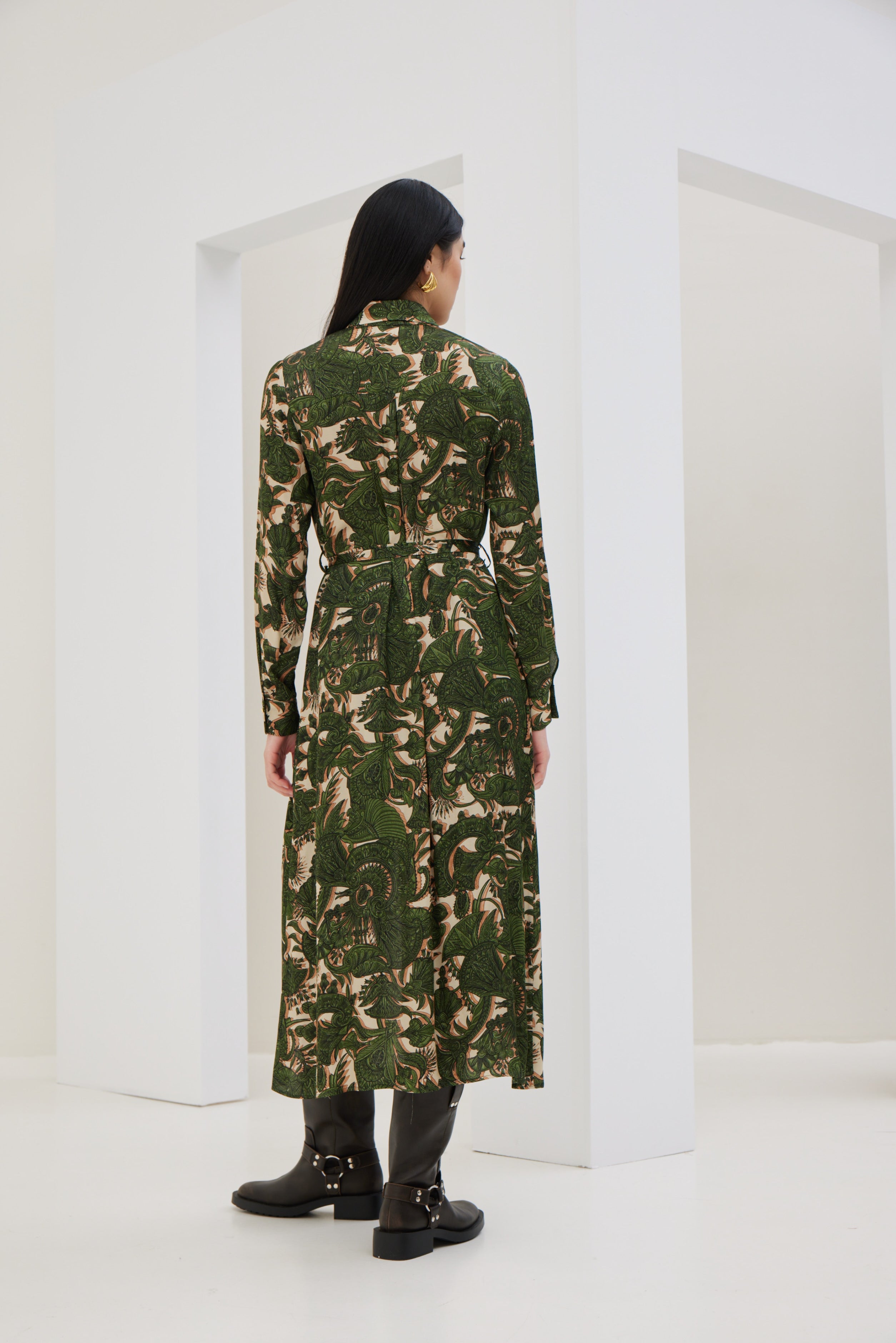 Green Printed Dress