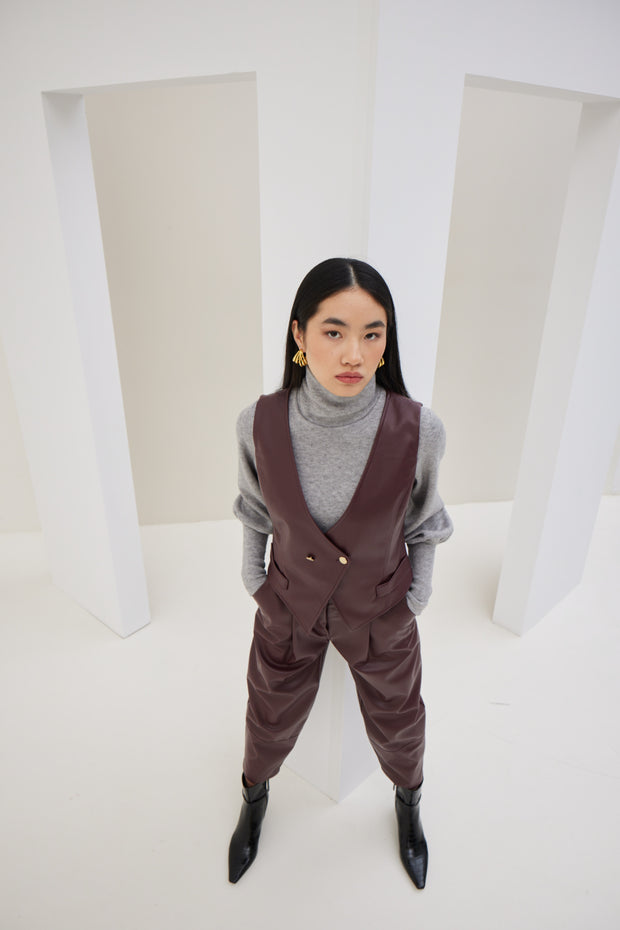 Γιλέκο Από Οικολογικό Δέρμα