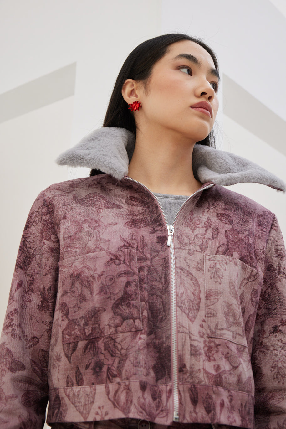 Εμπριμέ Φλοράλ Τζάκετ