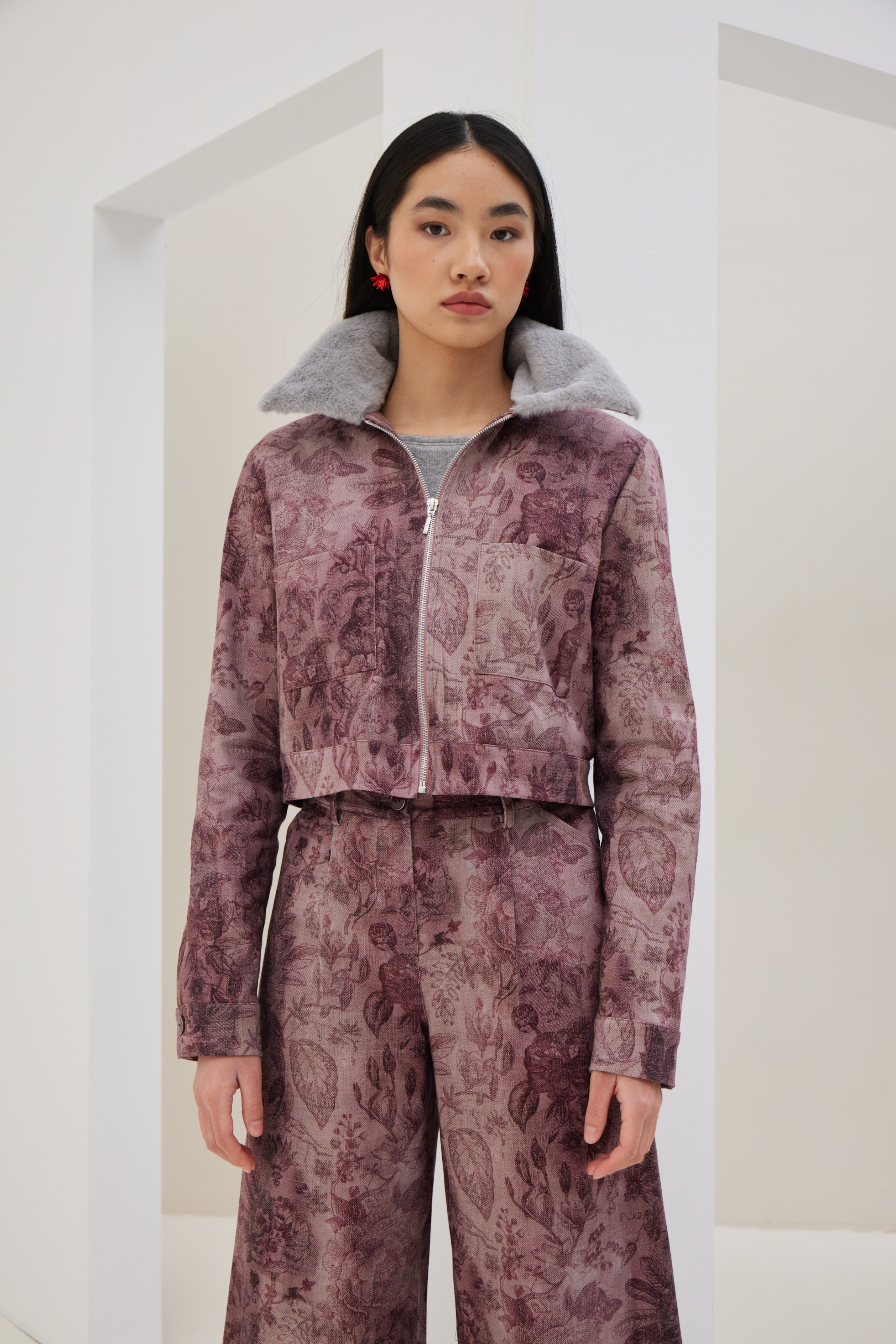 Εμπριμέ Φλοράλ Τζάκετ