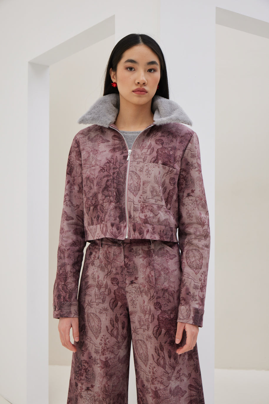 Εμπριμέ Φλοράλ Τζάκετ