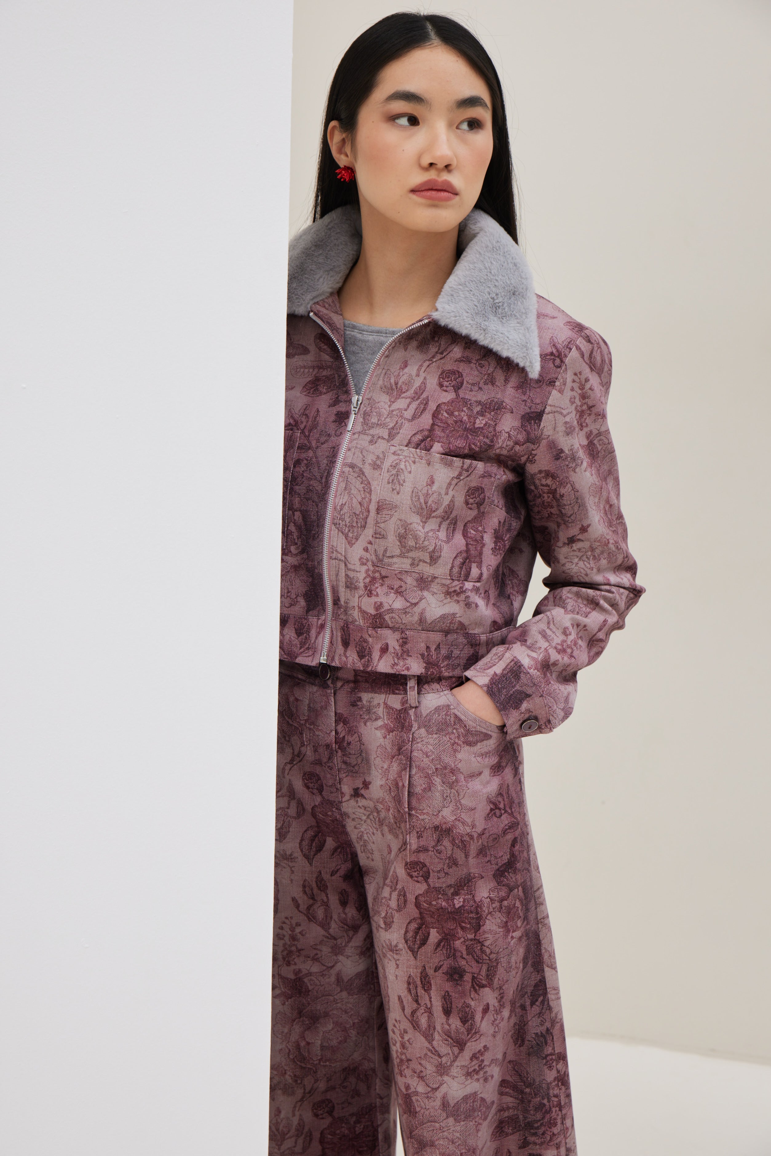 Εμπριμέ Φλοράλ Τζάκετ