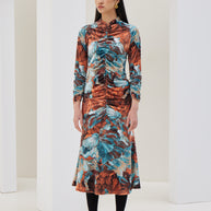 Velvet Dress with Sash