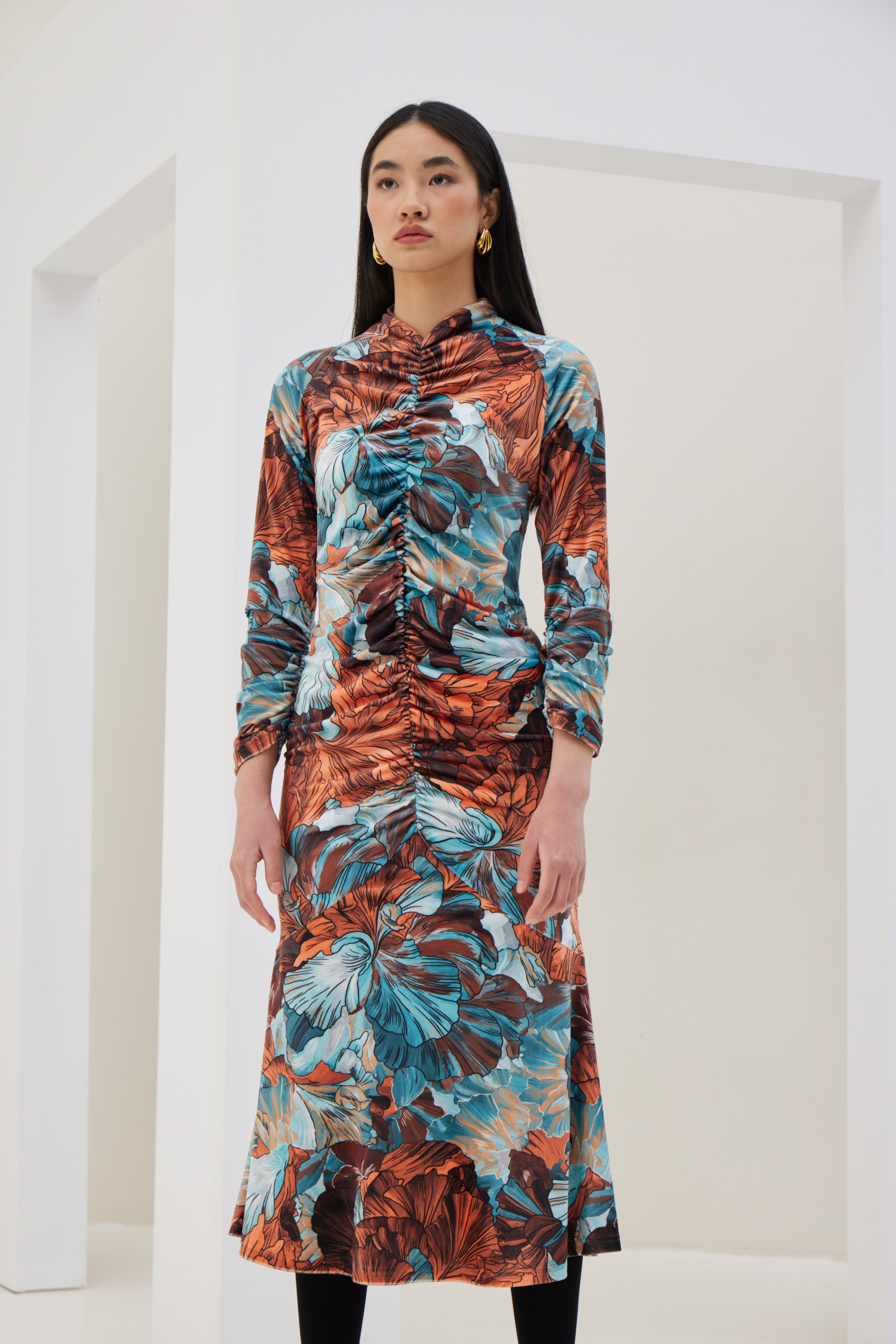 Velvet Dress with Sash