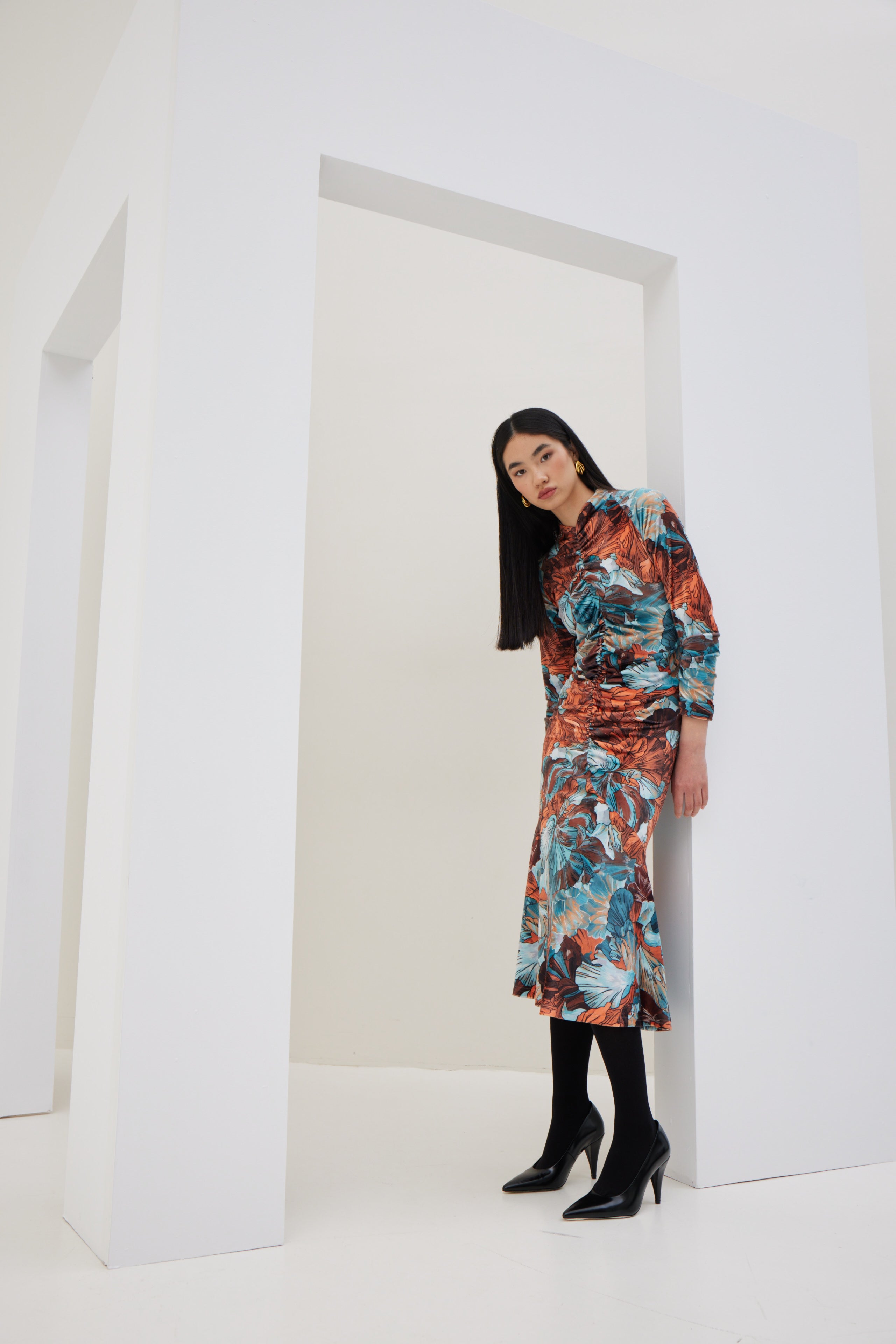 Velvet Dress with Sash