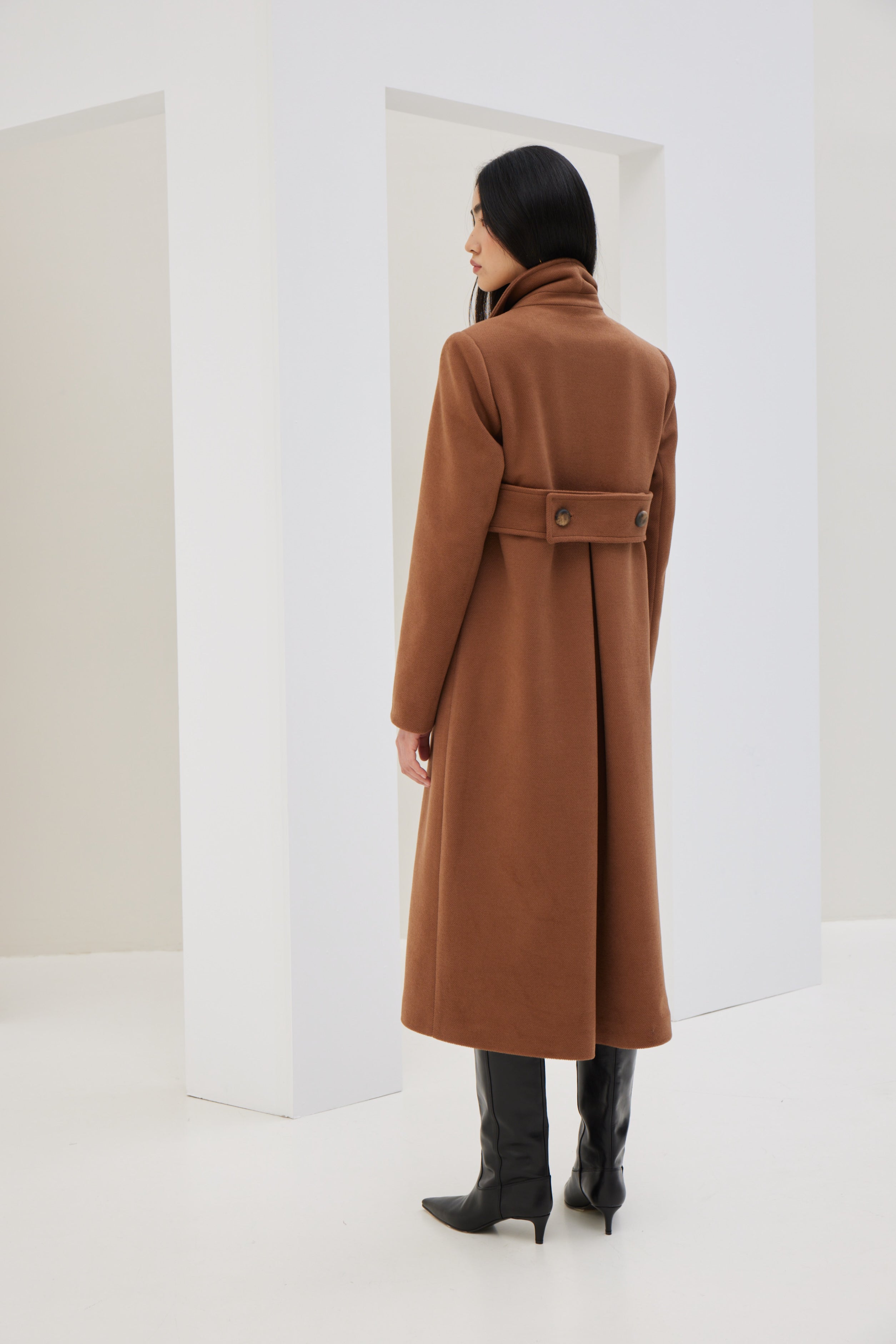 Coat with Back Belt – CHICARD Fashion
