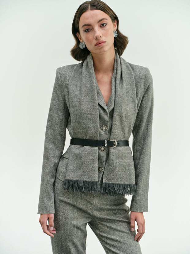 Κλασικό Σακάκι με Κασκόλ