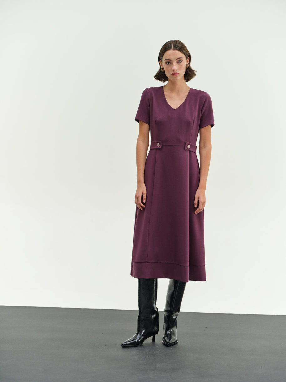 Φόρεμα κρεπ κλος midi