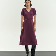 Φόρεμα κρεπ κλος midi