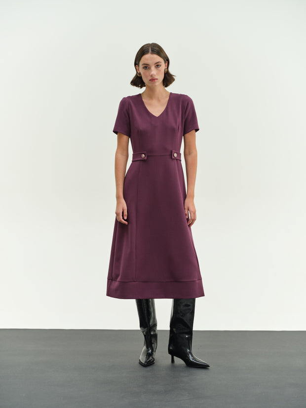 Φόρεμα κρεπ κλος midi