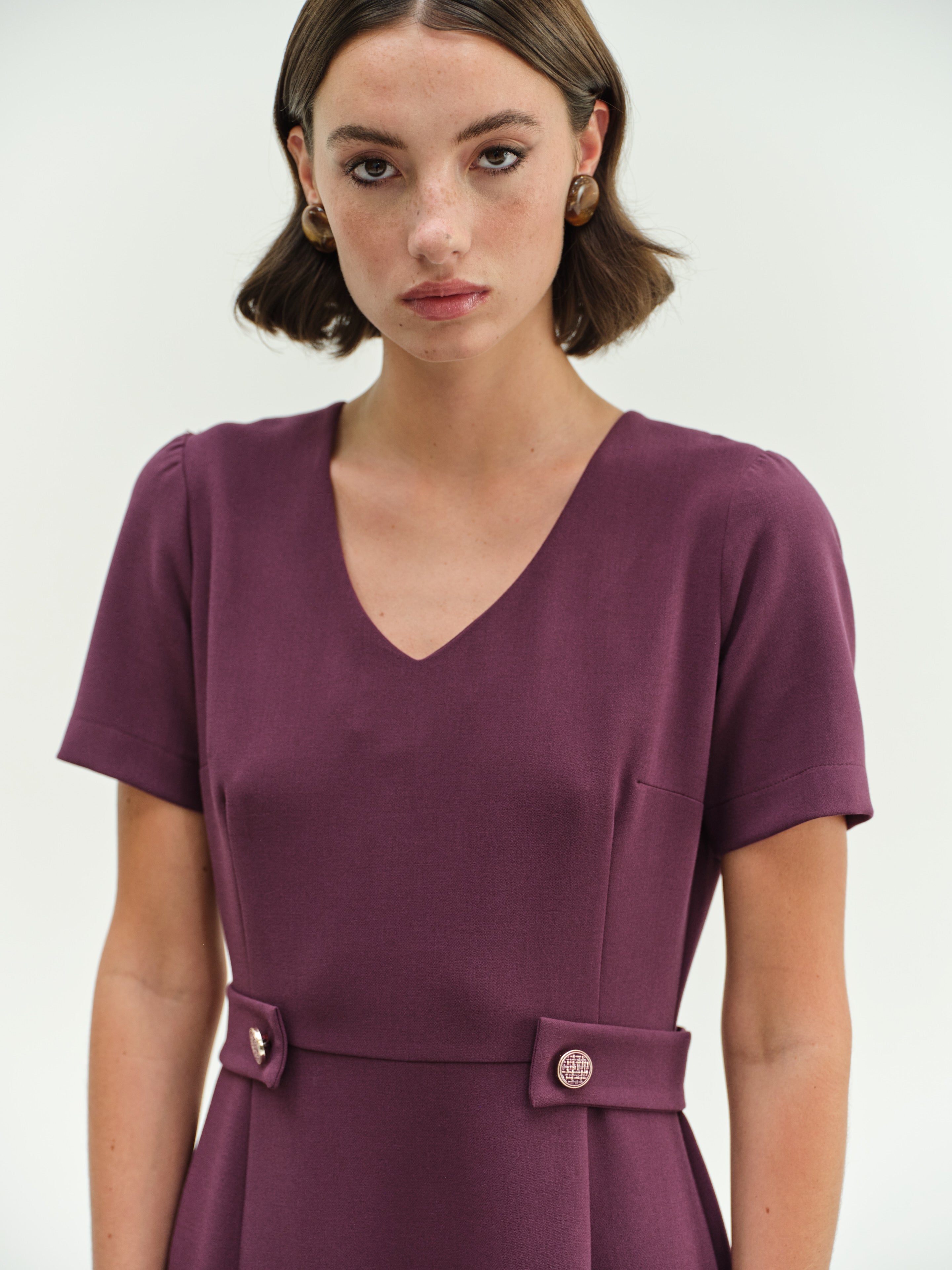 Φόρεμα κρεπ κλος midi