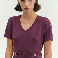 Φόρεμα κρεπ κλος midi