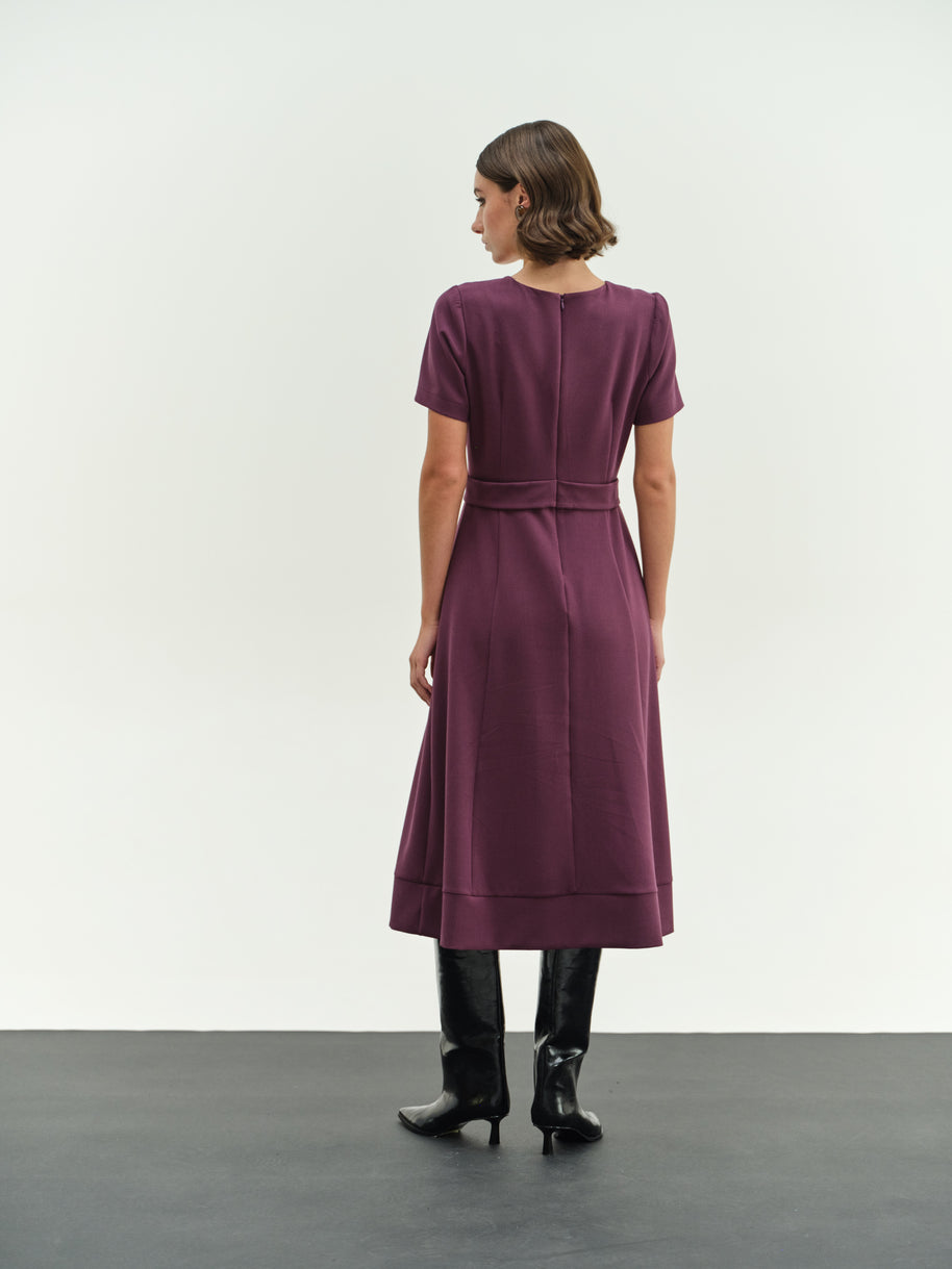 Φόρεμα κρεπ κλος midi