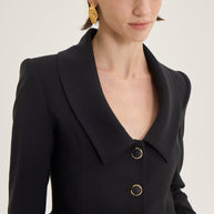 Waist ruffle jacket