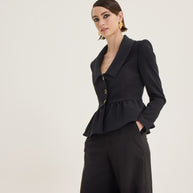 Waist ruffle jacket