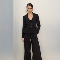 Waist ruffle jacket