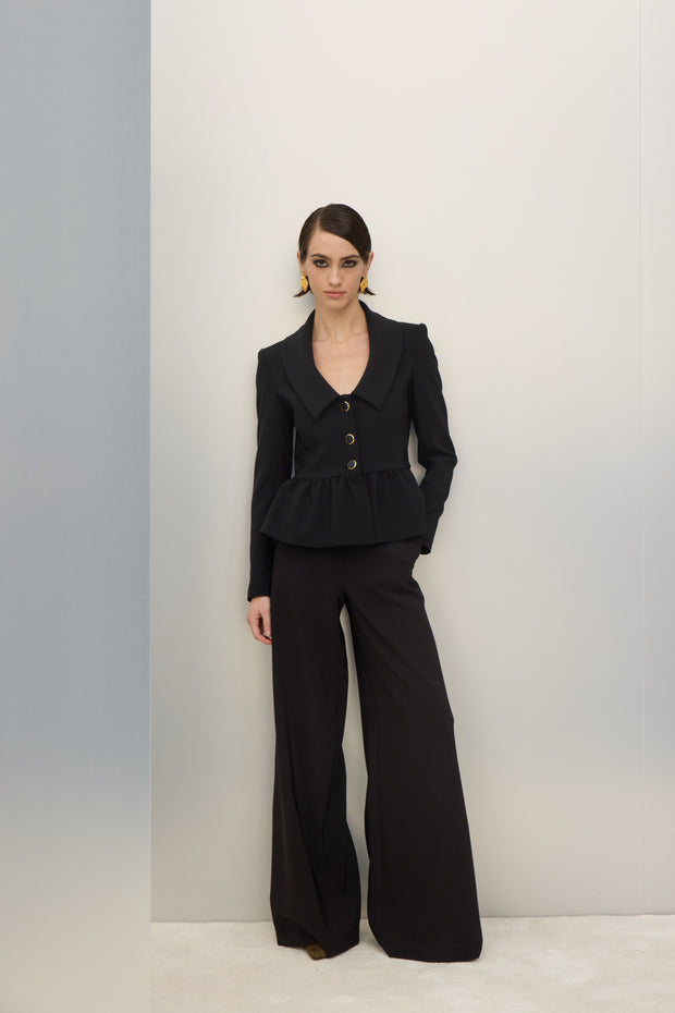 Waist ruffle jacket