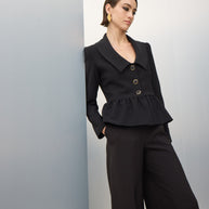 Waist ruffle jacket
