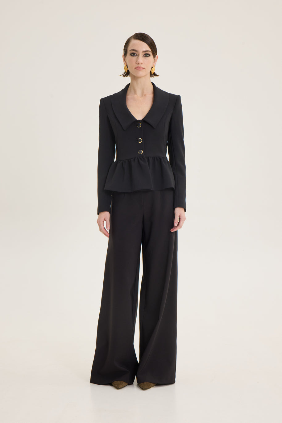 Waist ruffle jacket