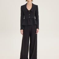 Waist ruffle jacket