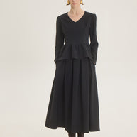 Midi pleated skirt