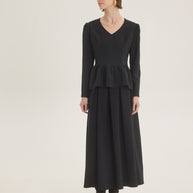 Midi pleated skirt