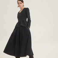 Midi pleated skirt