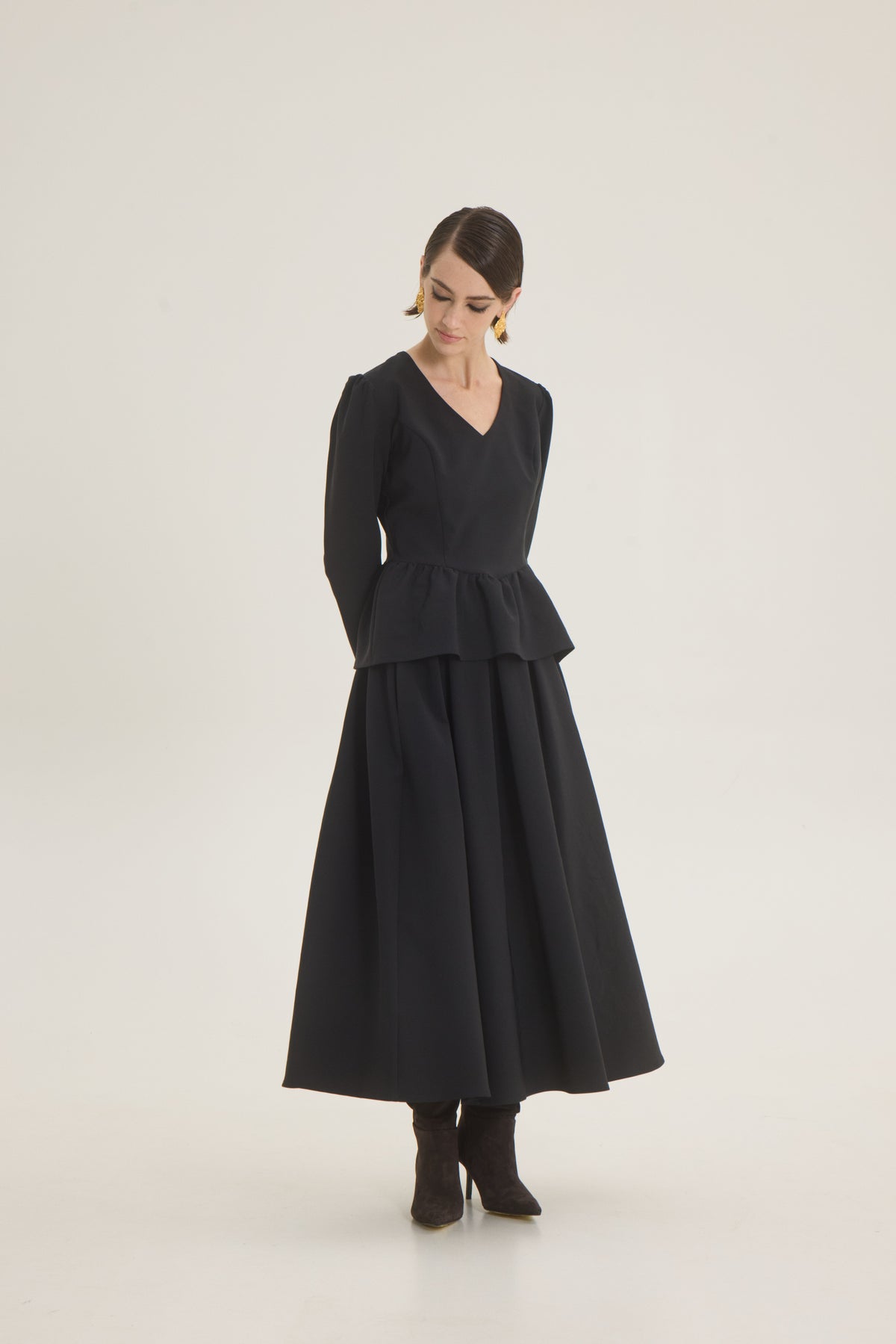 Midi pleated skirt