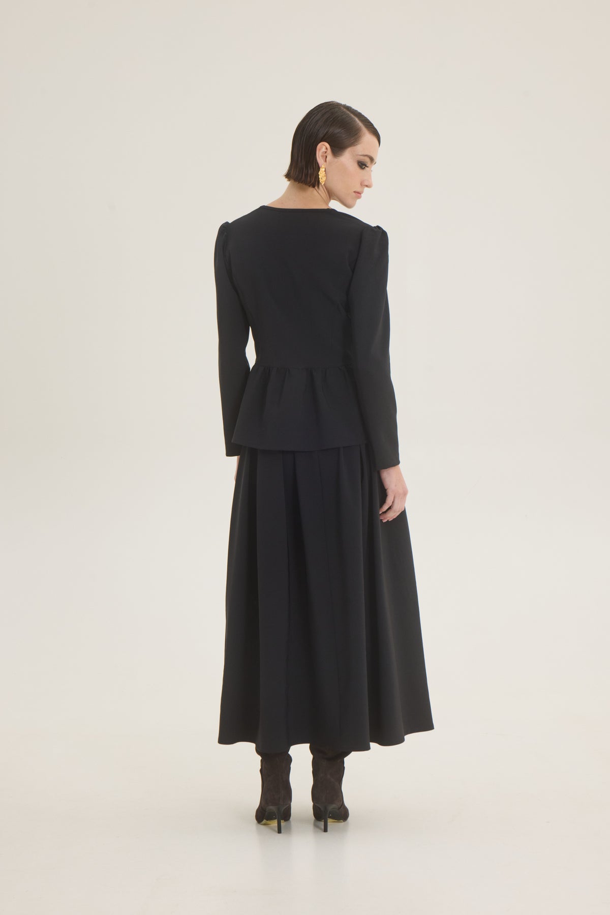 Midi pleated skirt