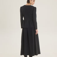 Midi pleated skirt