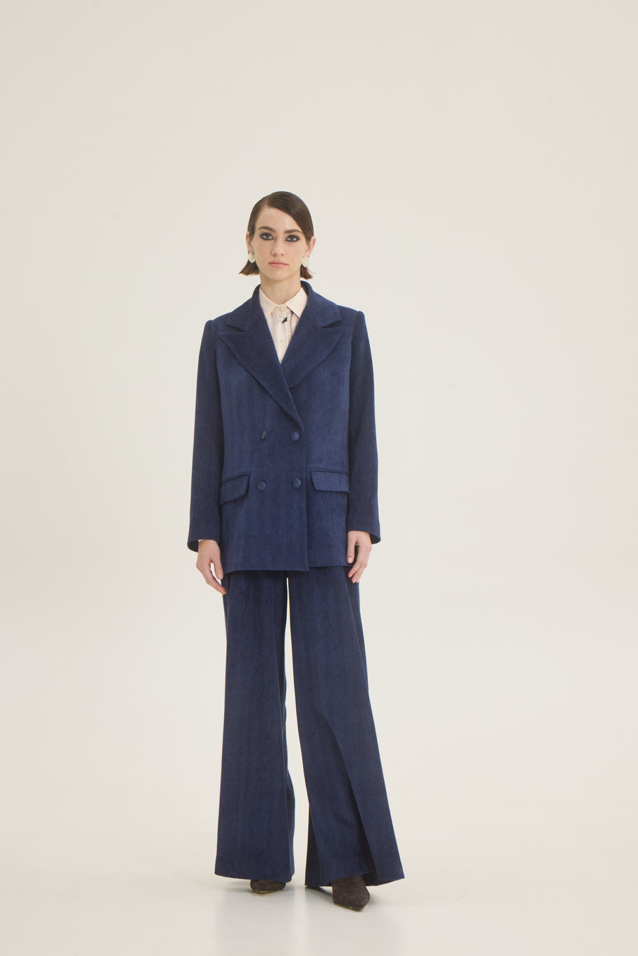 Double-breasted oversized blazer