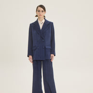 Double-breasted oversized blazer