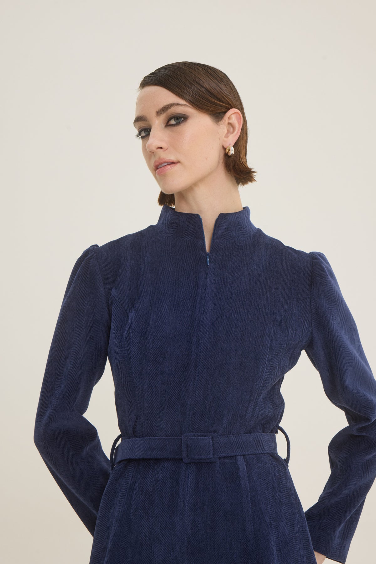 Mandarin collar dress
