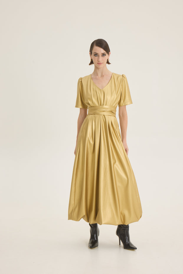 Balloon dress eco leather