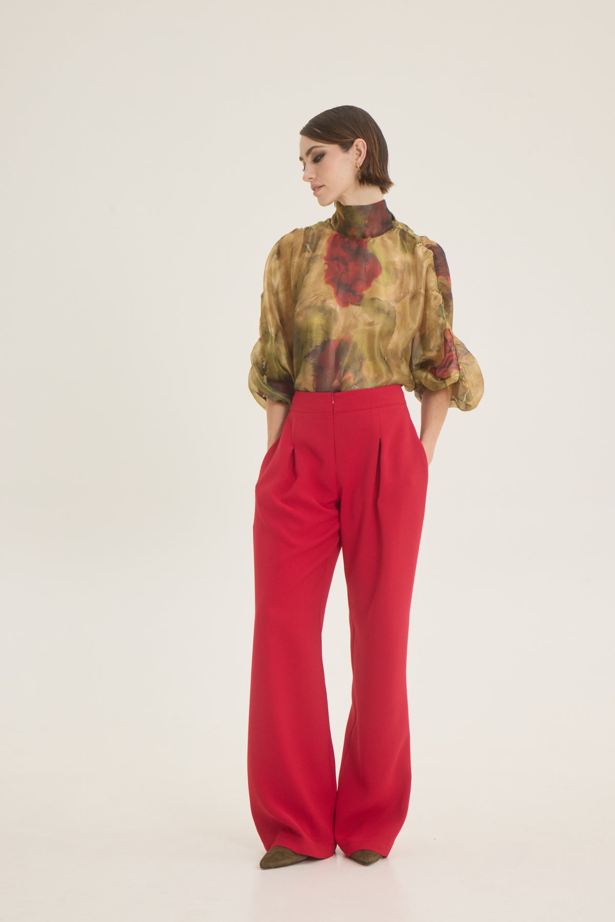 Organza printed blouse 
