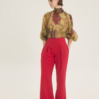 Organza printed blouse 
