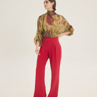 Organza printed blouse 