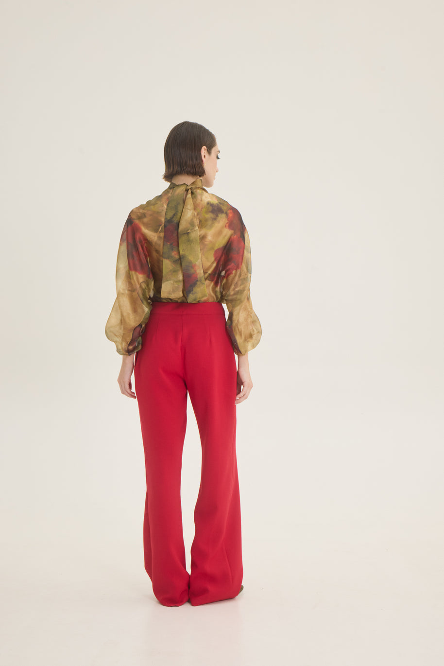 Organza printed blouse 
