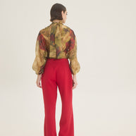 Organza printed blouse 