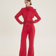 Jacket with scarf and belt