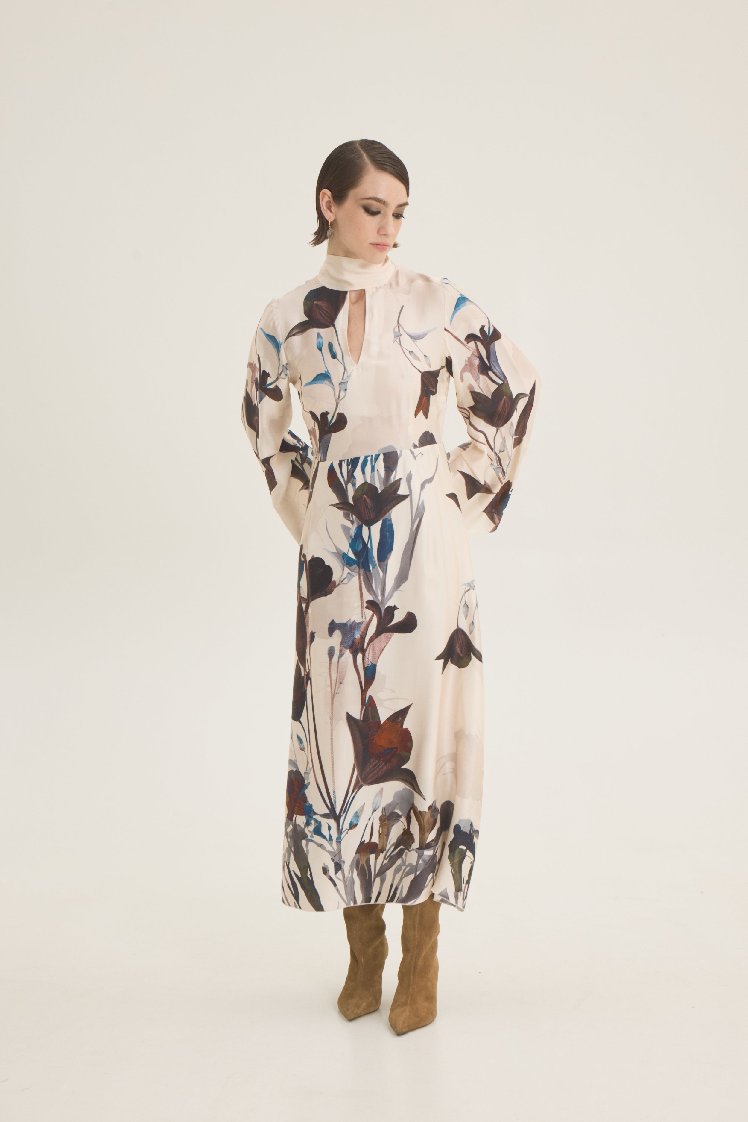 Flower printed dress