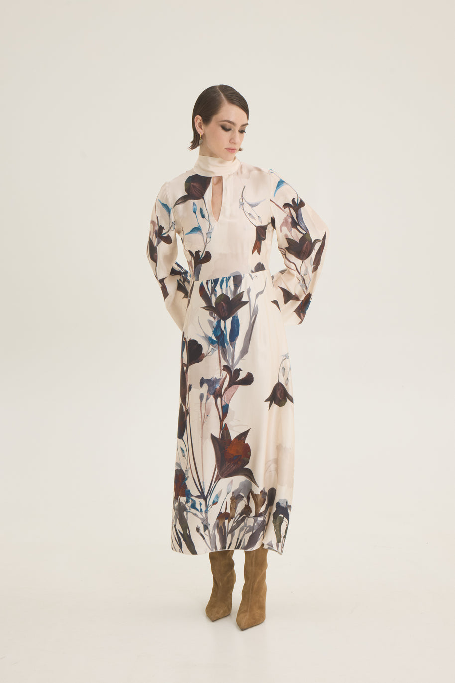 Flower printed dress