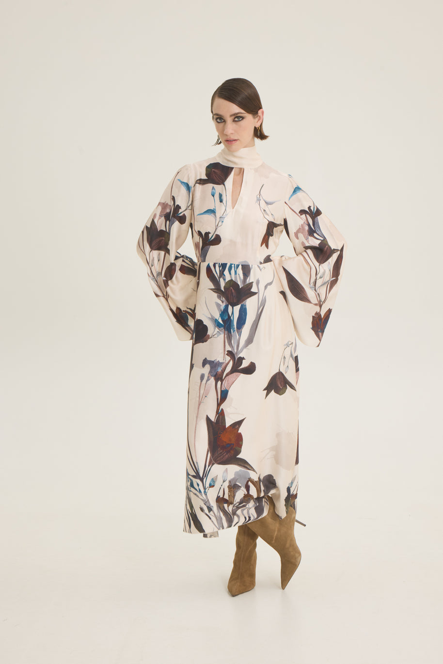 Flower printed dress