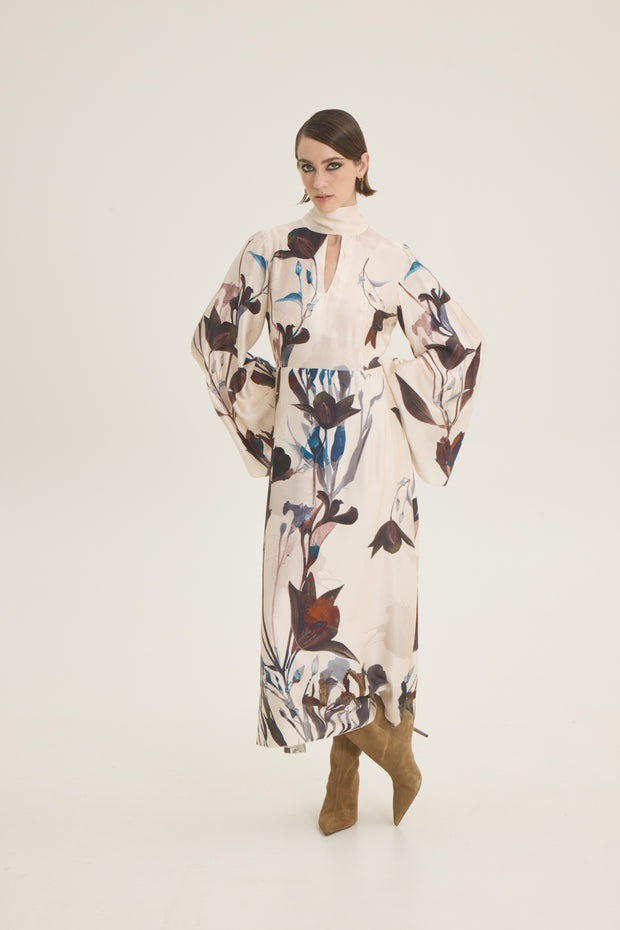 Flower printed dress