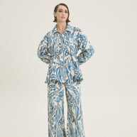 Blue printed jacket