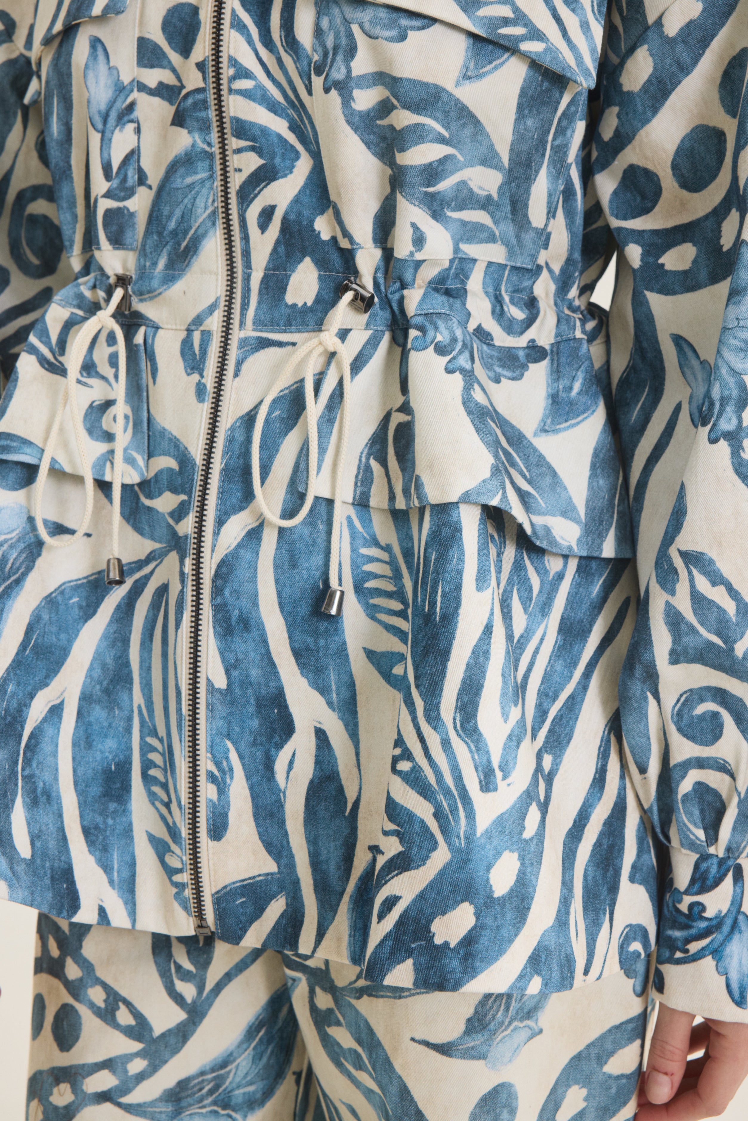 Blue printed jacket