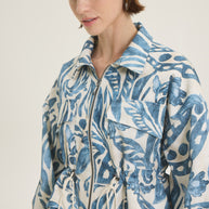 Blue printed jacket