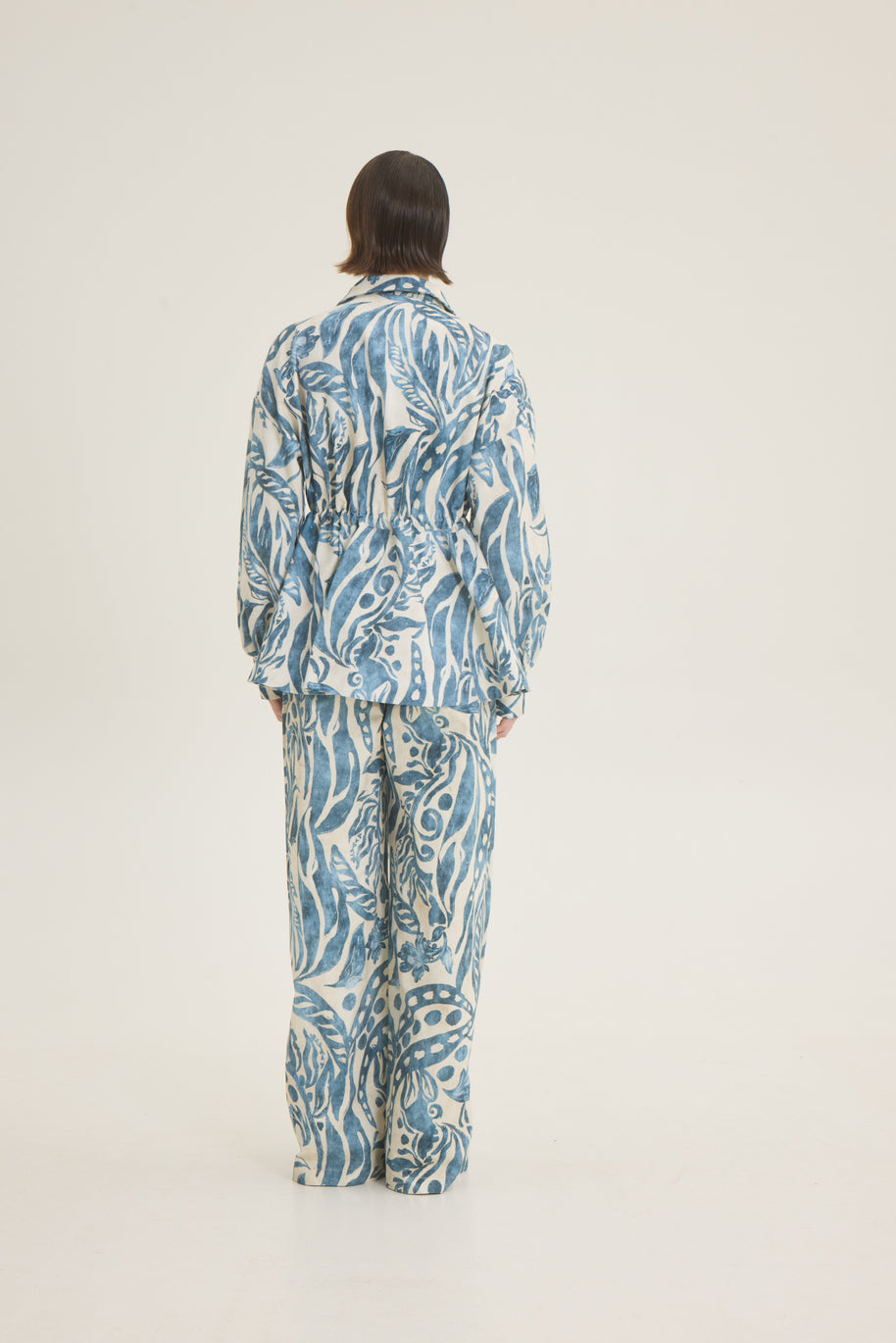Blue printed jacket